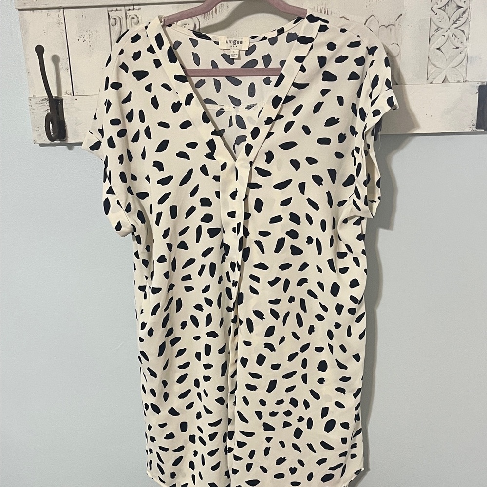 Umgee Black and White Patterned Dress